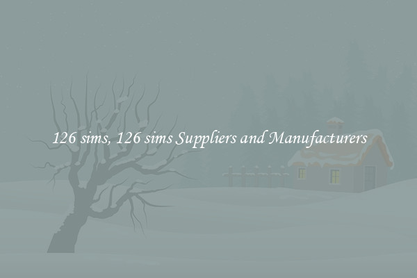 126 sims, 126 sims Suppliers and Manufacturers