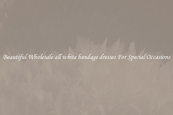 Beautiful Wholesale all white bandage dresses For Special Occasions