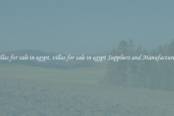 villas for sale in egypt, villas for sale in egypt Suppliers and Manufacturers
