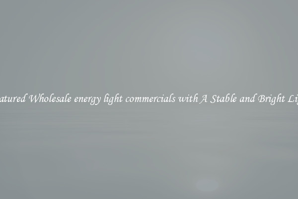 Featured Wholesale energy light commercials with A Stable and Bright Light