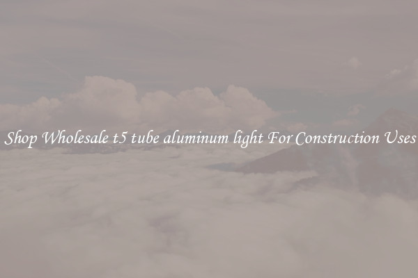 Shop Wholesale t5 tube aluminum light For Construction Uses