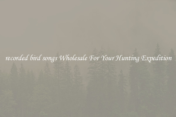 recorded bird songs Wholesale For Your Hunting Expedition
