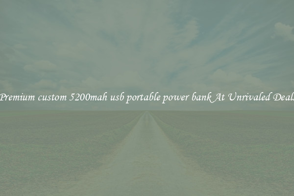 Premium custom 5200mah usb portable power bank At Unrivaled Deals