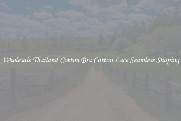 Wholesale Thailand Cotton Bra Cotton Lace Seamless Shaping