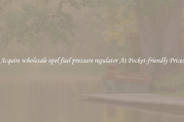 Acquire wholesale opel fuel pressure regulator At Pocket-friendly Prices