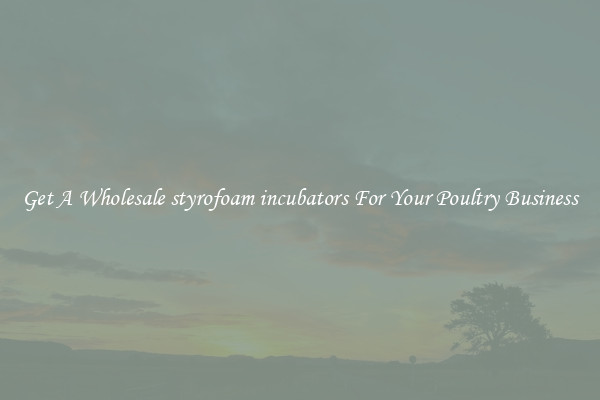 Get A Wholesale styrofoam incubators For Your Poultry Business